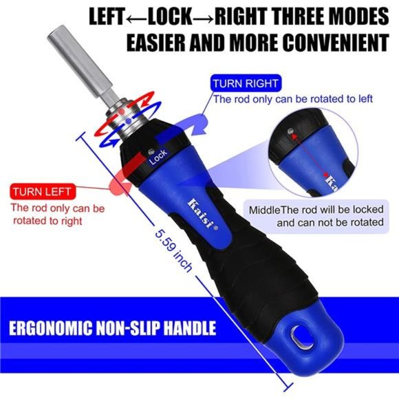 87-Piece Ratcheting Screwdriver Set Ratchet Wrench Magnetic Drive Kit 67 - Picture 4 of 7
